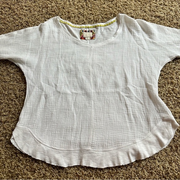 Anthropologie 9-H15 STCL White Cotton Top size Small - Picture 2 of 6